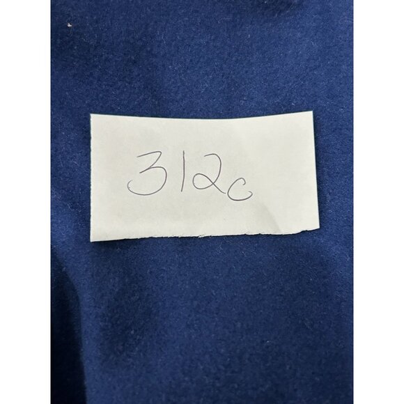 Vintage Navy Blue Ultra Plush Long Nightgown White Lace Details Ruffle Trim Sz M - Picture 9 of 10